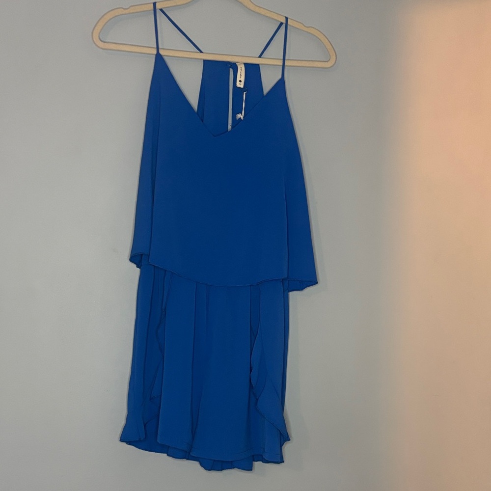 Tyche Royal Blue Sleeveless Romper